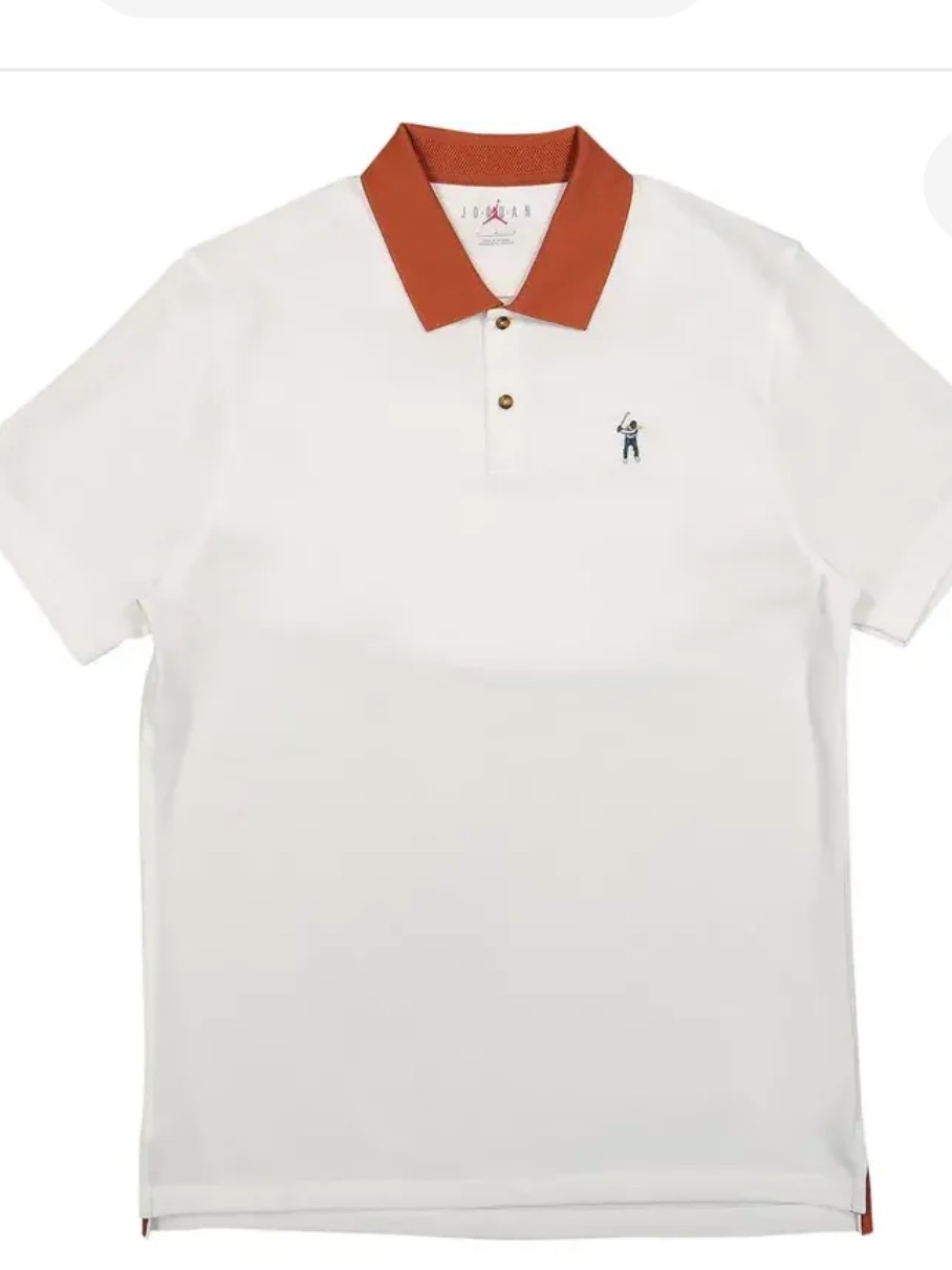 Air Jordan X Eastside Golf Polo Shirt 'White Burnt Sunrise Midnight Navy